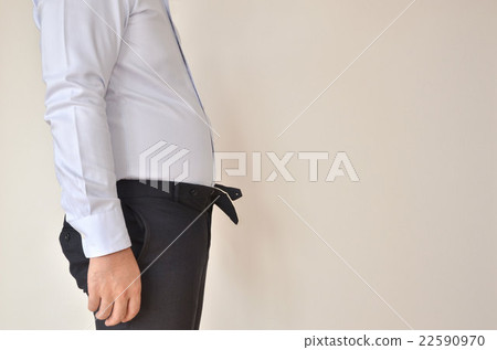 代謝身體右側面向40年代的中年褲子不進入 22590970