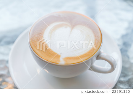 Latte Coffee art on the table Latte Coffee art on the table 22591330
