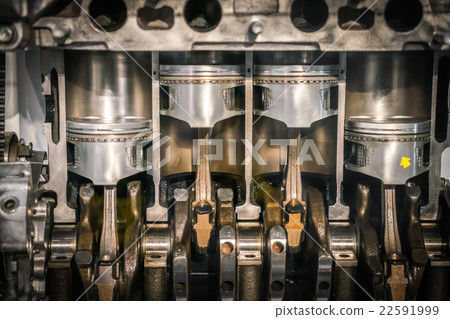 Engine piston cross section 22591999