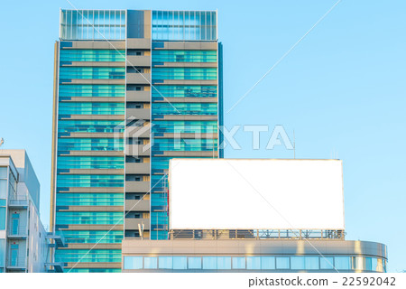 Blank billboard in city 22592042