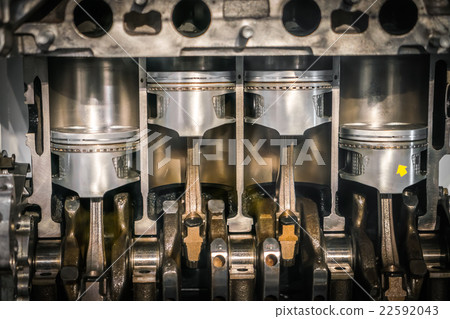 Engine piston cross section Engine piston cross section 22592043