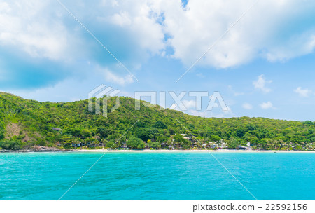 Tropical island with beach 22592156