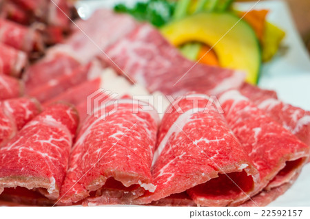 Raw fresh beef 22592157