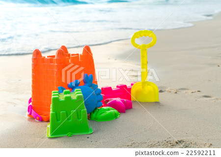 Beach toys on sea beach 22592211