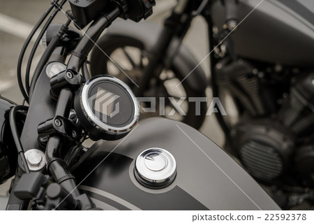 Close up of vintage Motorcycle 22592378