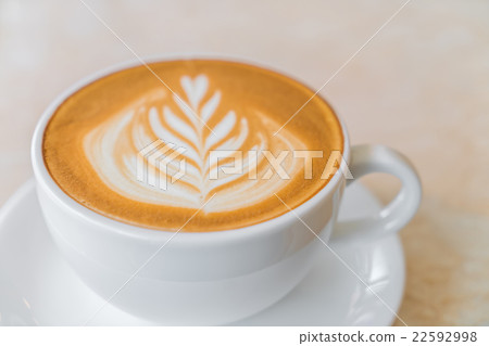 Latte Coffee art on the table 22592998