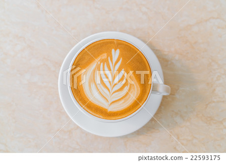 Latte Coffee art on the table 22593175