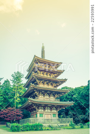 Daigo-ji temple in autumn, Kyoto, Japan ( Filtered image processed vintage effect. ) Daigo-ji temple in autumn, Kyoto, Japan ( Filtered image processed vintage effect. ) 22593991