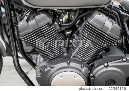 Close up of vintage Motorcycle Close up of vintage Motorcycle 22594156