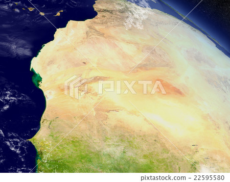 Mauritania from space Mauritania from space 22595580