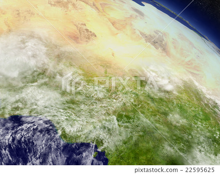 Niger and Nigeria from space 22595625