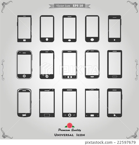 Various Mobile Phone Icons Set as Vectors 22597679