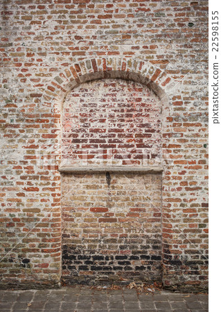 bow window on brick wall bow window on brick wall 22598155