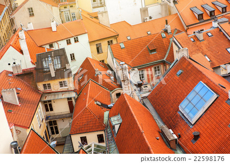 Prague houses roofs, Czech Republic 22598176