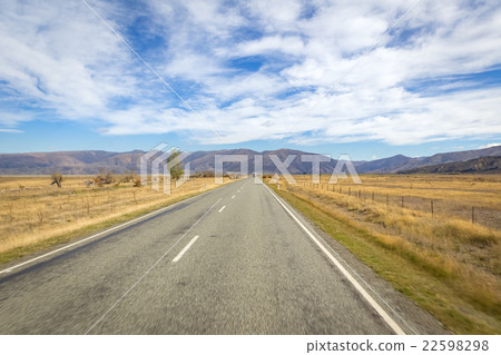 scenic on highway road in New Zealand scenic on highway road in New Zealand 22598298