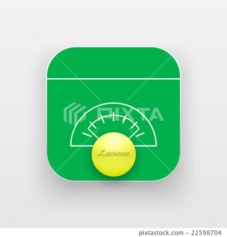 Square icon of lacrosse sport 22598704