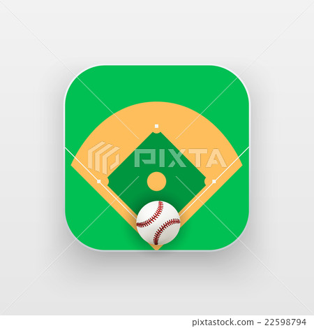 Square icon of baseball sport-插圖素材 [22598794] - PIXTA圖庫