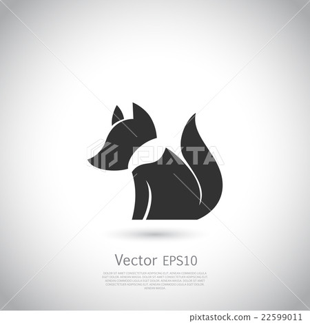Stylized fox icon vector Stylized fox icon vector 22599011