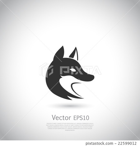 Stylized fox head icon vector Stylized fox head icon vector 22599012