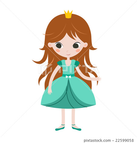Illustration of beautiful princess on white Illustration of beautiful princess on white 22599058
