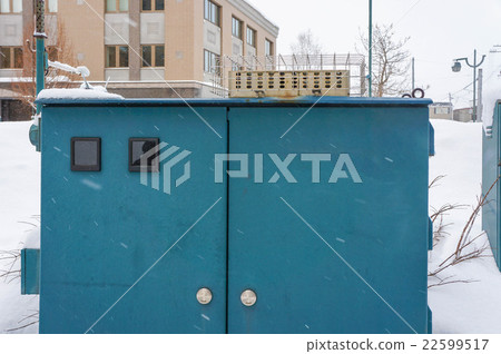 Heater on roadside of Otaru on New Year day 22599517