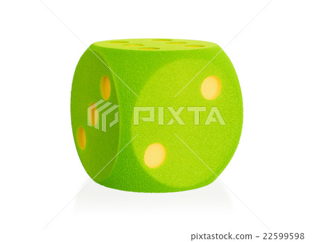 Large green foam die isolated - 2 Large green foam die isolated - 2 22599598
