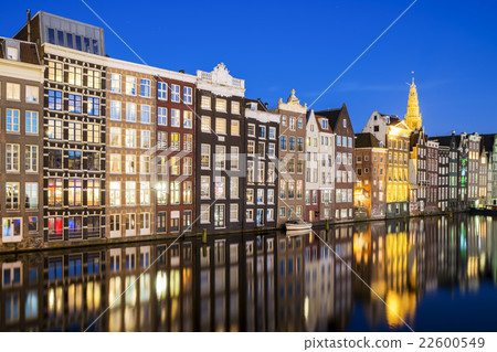 houses of Amsterdam in night,Netherlands 22600549
