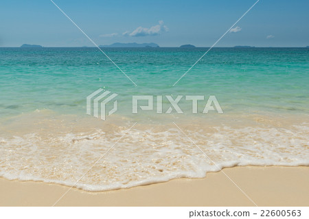 Wave of the sea on the sand beach Wave of the sea on the sand beach 22600563