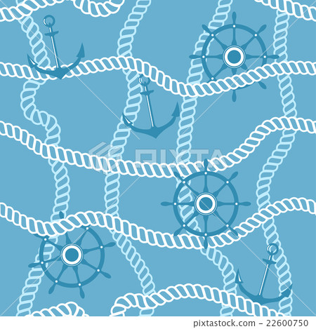 Seamless pattern marine rope 22600750