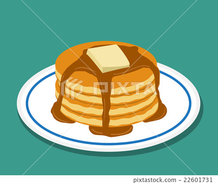Pan cake in flat style, isolated vector 22601731