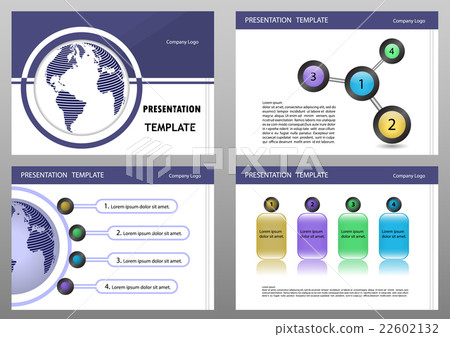 Education or business presentation template set. 22602132