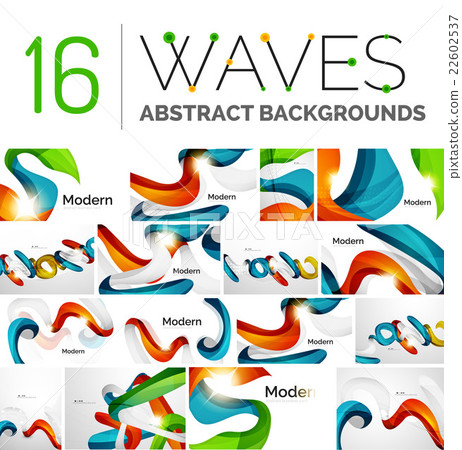 Pack of vector abstract backgrounds-插圖素材 [22602537] - PIXTA圖庫
