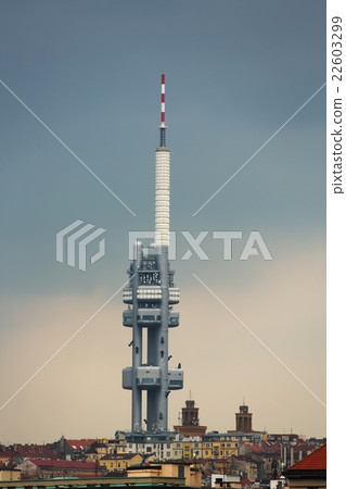 Tv tower, stormy sky 22603299