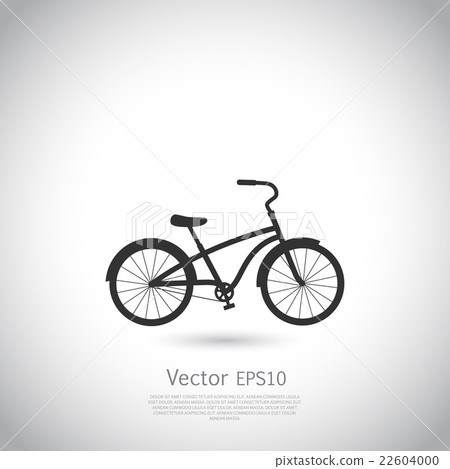 Bicycle icon on gray background. Vector Bicycle icon on gray background. Vector 22604000