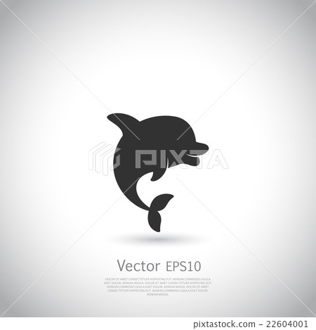 Dolphin icon or logo. Black vector. Dolphin icon or logo. Black vector. 22604001