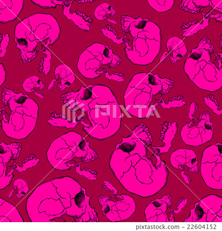 Terrible frightening seamless pattern with skull 22604152