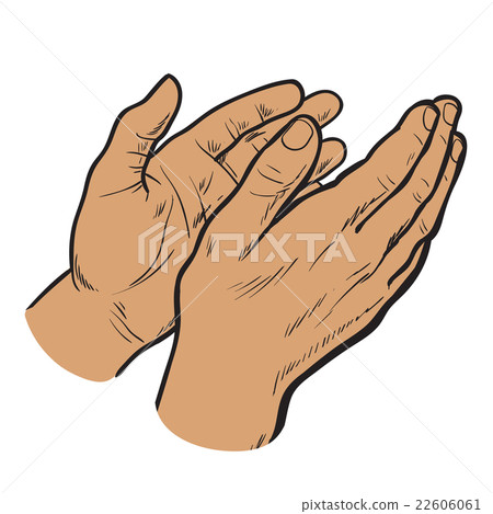 Sketch hand clap her hands, bravo - Stock Illustration [22606061] - PIXTA