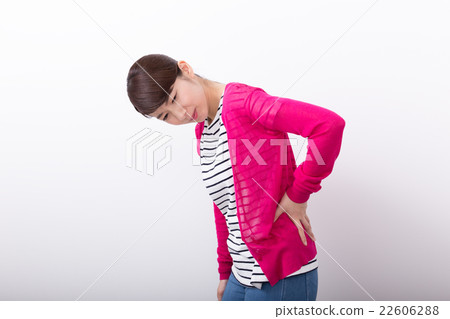 A woman with low back pain A woman with low back pain 22606288