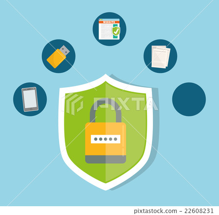 Privacy and security system graphic icons 22608231