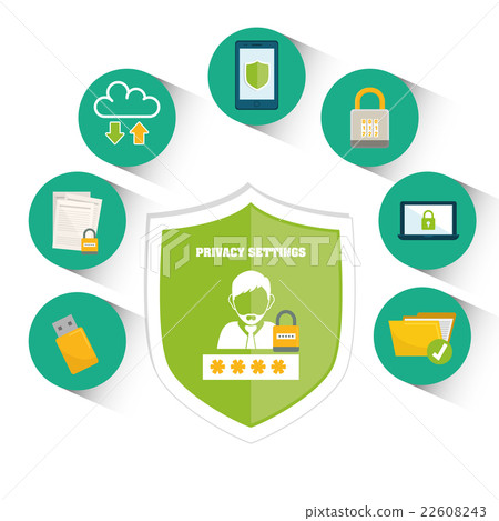 Privacy and security system graphic icons Privacy and security system graphic icons 22608243