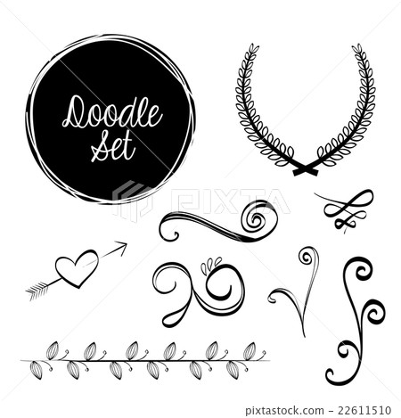 Flat illustration about Doodle design 22611510