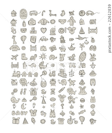 Set of 126 baby icons for your design 22612839