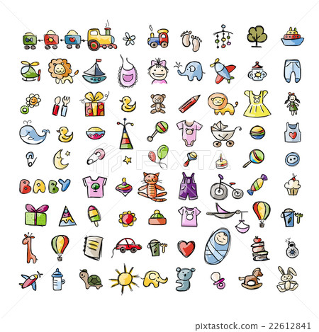 Set of baby icons for your design 22612841