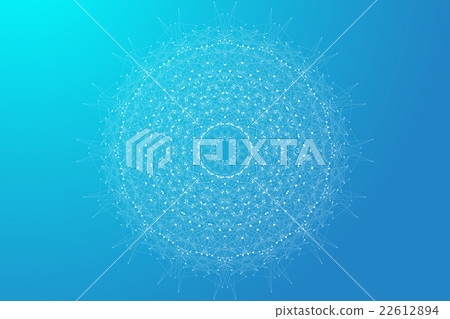 Geometric abstract mandala with connected line and 22612894