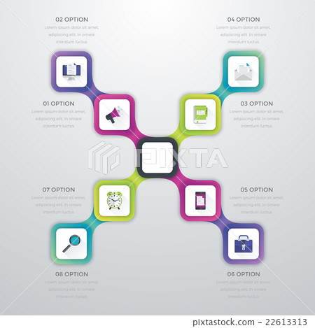 Vector illustration infographics eight options Vector illustration infographics eight options 22613313