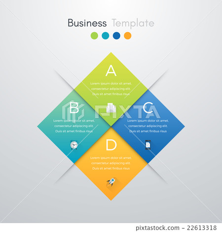Vector illustration of four square infographics 22613318