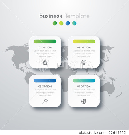 Vector illustration of four square infographics Vector illustration of four square infographics 22613322