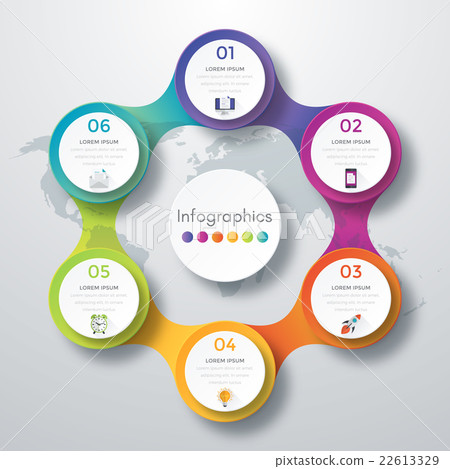 Infographic design with colored 22613329