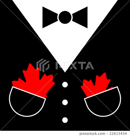 suit with bow tie and maple leafs suit with bow tie and maple leafs 22613434