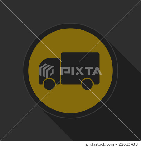 dark gray and yellow icon - lorry car dark gray and yellow icon - lorry car 22613438